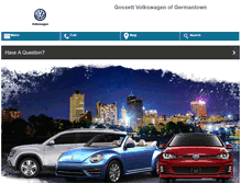 Tablet Screenshot of gossettvolkswagengermantown.com